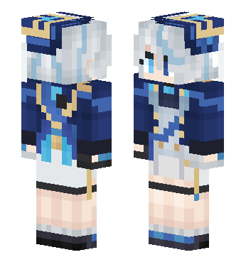 芙宁娜-芒 · 来源 skin.mualliance.ltd#2233 的 Minecraft 皮肤 预览图