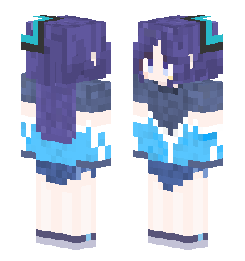 早濑优香(运动服 ver.)_Blue A · 来源 skin.mualliance.ltd#743 的 Minecraft 皮肤 预览图