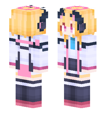 才羽桃 · 来源 skin.mualliance.ltd#2018 的 Minecraft 皮肤 预览图