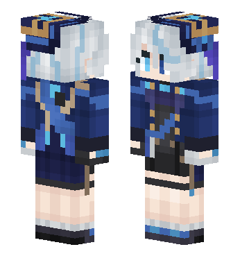 芙宁娜-荒 · 来源 skin.mualliance.ltd#2234 的 Minecraft 皮肤 预览图