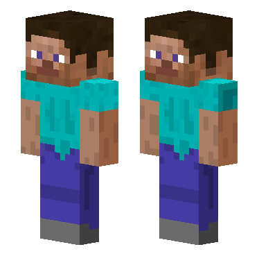 双面史蒂夫，里面双后脑勺 · 来源 skin.mualliance.ltd#3590 的 Minecraft 皮肤 预览图