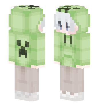 苦力怕外套（披肩，带兜帽） · 来源 skin.mualliance.ltd#3601 的 Minecraft 皮肤 预览图
