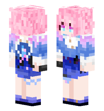 三月七sanyueqi-崩坏星穹铁道-p · 来源 skin.mualliance.ltd#4466 的 Minecraft 皮肤 预览图