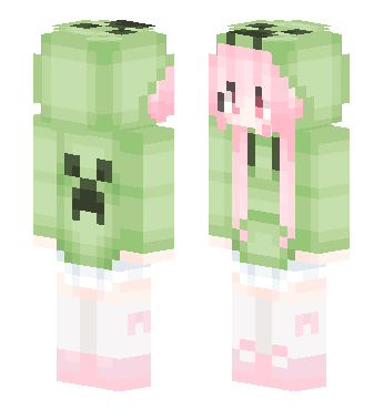 苦力怕娘（白丝） · 来源 littleskin.cn#413499 的 Minecraft 皮肤 预览图