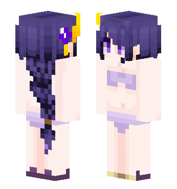 原神 雷电将军（泳装） · 来源 littleskin.cn#189061 的 Minecraft 皮肤 预览图