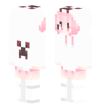 白色の苦力怕 · 来源 littleskin.cn#130745 的 Minecraft 皮肤 预览图