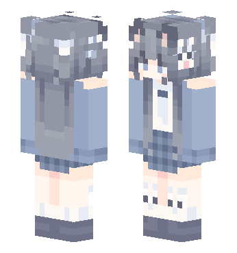 猫耳JK娘 · 来源 littleskin.cn#497178 的 Minecraft 皮肤 预览图