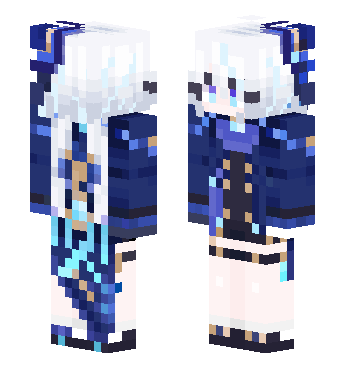 芙宁娜Furina（原神）[支持动态眼睛] · 来源 littleskin.cn#631454 的 Minecraft 皮肤 预览图