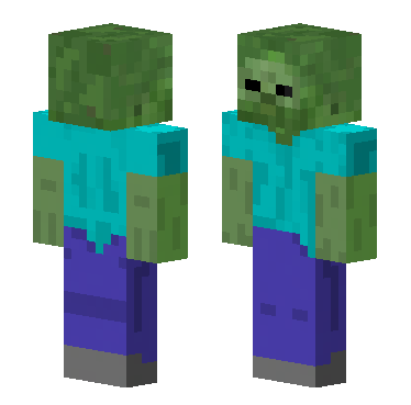 僵尸：高清 · 来源 littleskin.cn#117151 的 Minecraft 皮肤 预览图