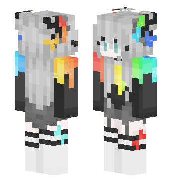 彩虹小姐（细节优化） · 来源 littleskin.cn#71571 的 Minecraft 皮肤 预览图