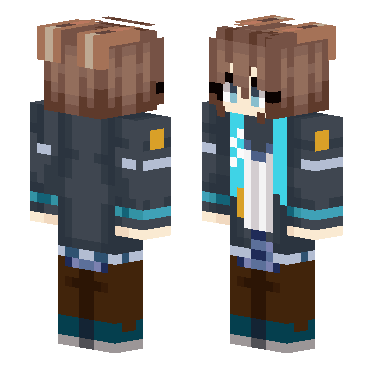 明日方舟阿米娅(可发光) · 来源 littleskin.cn#380563 的 Minecraft 皮肤 预览图