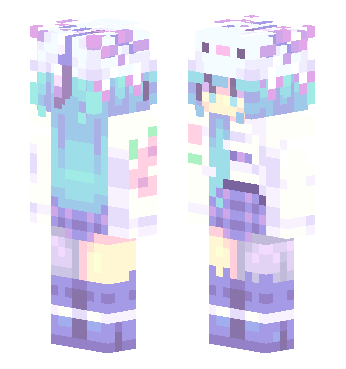 美西螈（蓝紫色） · 来源 littleskin.cn#104078 的 Minecraft 皮肤 预览图