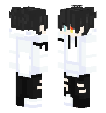 卫衣异瞳可爱男孩子 · 来源 littleskin.cn#32980 的 Minecraft 皮肤 预览图