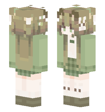酔った东京空(绿色系) · 来源 littleskin.cn#468543 的 Minecraft 皮肤 预览图