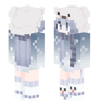 可爱冬日白熊帽少女 · 来源 littleskin.cn#511331 的 Minecraft 皮肤 预览图