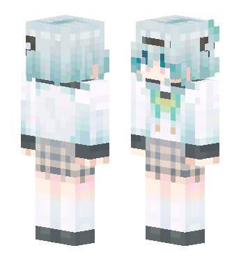 流萤春日手信短发ver · 来源 littleskin.cn#671405 的 Minecraft 皮肤 预览图