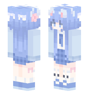 白可-蓝色猫猫 可眨眼 · 来源 littleskin.cn#638025 的 Minecraft 皮肤 预览图
