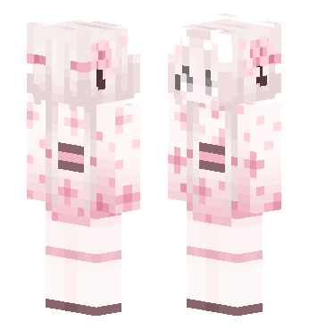 可爱樱花猫耳少女 · 来源 littleskin.cn#511590 的 Minecraft 皮肤 预览图